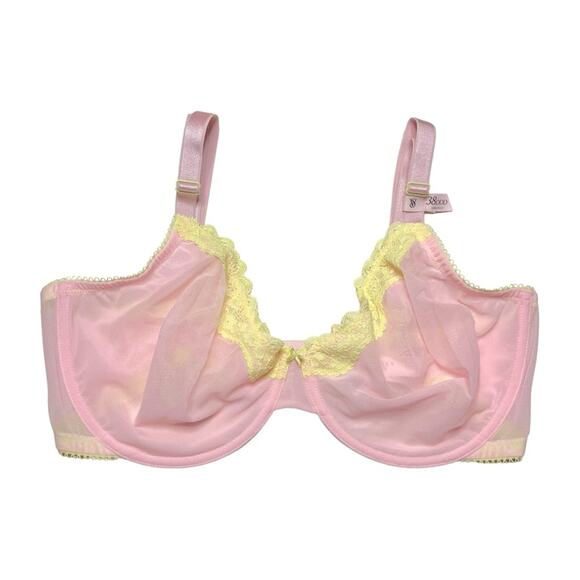 Victoria's Secret Tease Unlined Demi Bra Mesh Pretty Blossom Size 38DDD - Picture 1 of 3